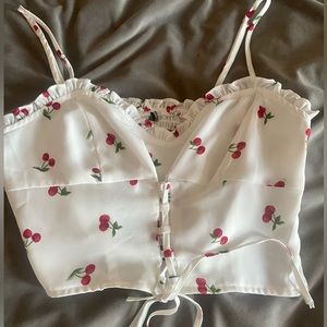 White top with cherries from forever 21